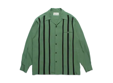 WACKO MARIA Switching Open Collar Shirt "Green"