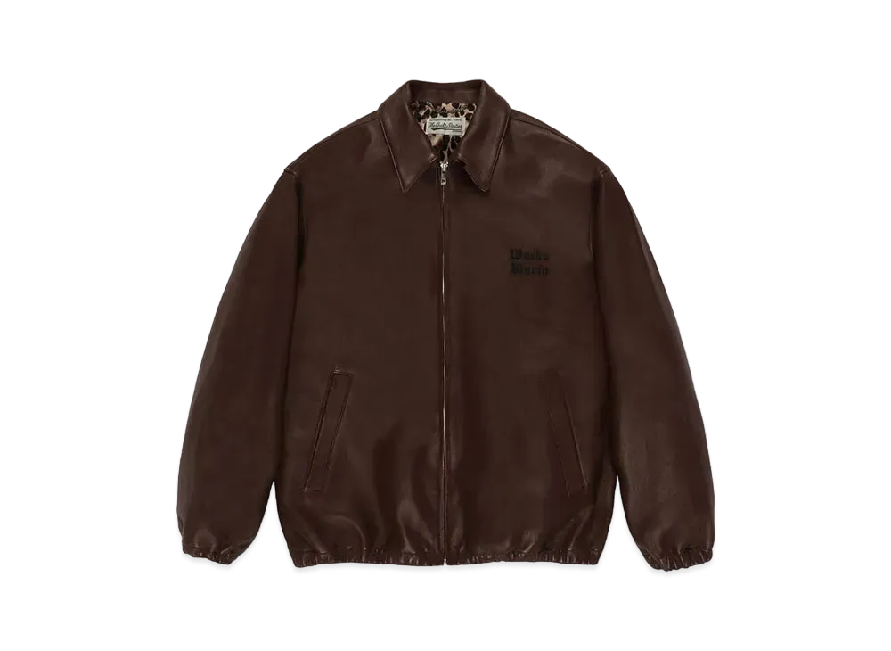 WACKO MARIA Leather Jacket "Brown"