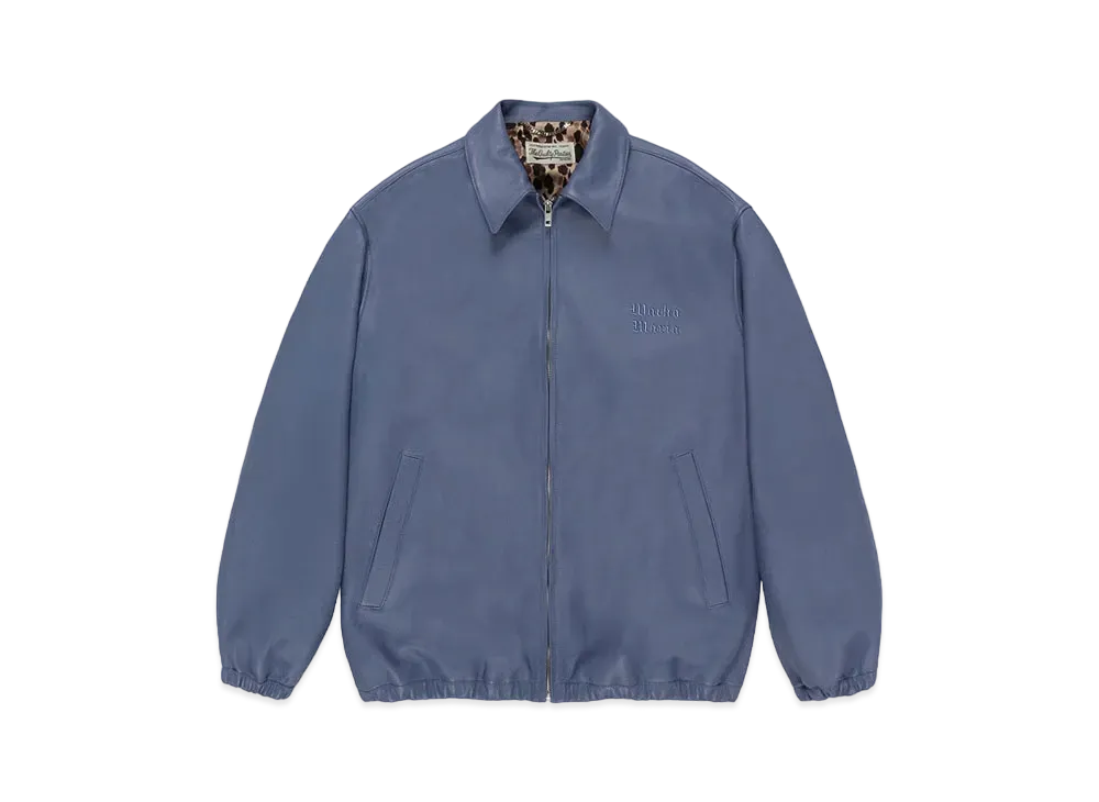 WACKO MARIA Leather Jacket "Blue"