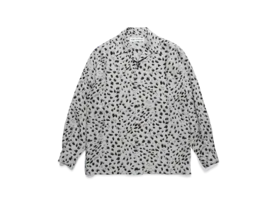 WACKO MARIA Leopard Open Collar Shirt "Gray"