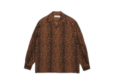 WACKO MARIA Leopard Open Collar Shirt "Brown"