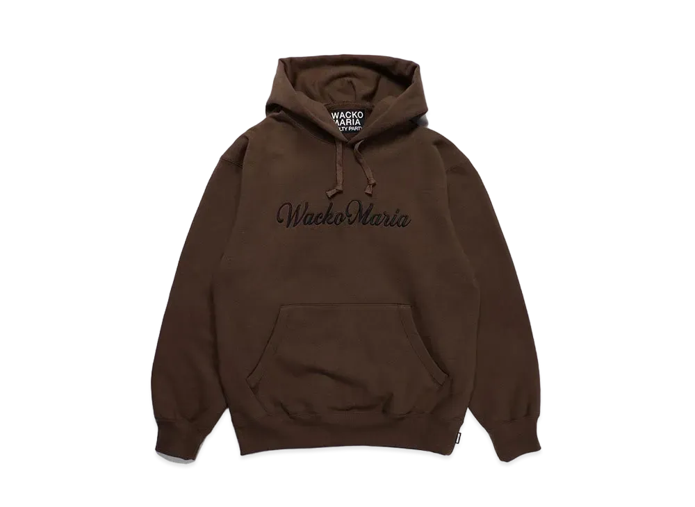 WACKO MARIA Heavy Weight Pull Over Hooded Sweat Shirt "Brown"