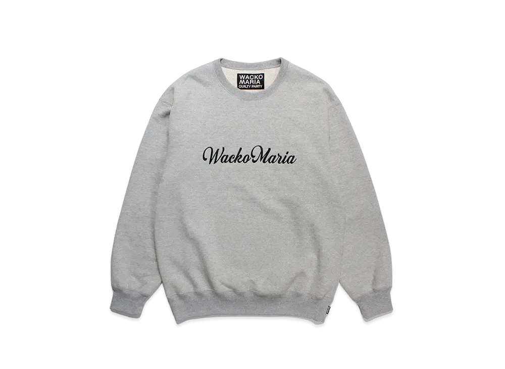 WACKO MARIA Heavy Weight Crew Neck Sweat Shirt "Gray"
