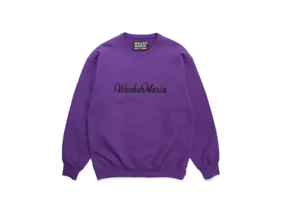 WACKO MARIA Heavy Weight Crew Neck Sweat Shirt "Purple"