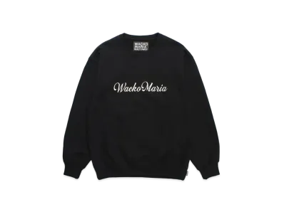 WACKO MARIA Heavy Weight Crew Neck Sweat Shirt "Black"