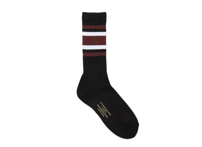 WACKO MARIA Striped Jacquard Socks "Black/Brown"