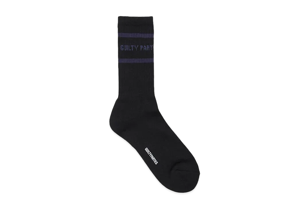 WACKO MARIA Logo Jacquard Socks "Black/Navy"
