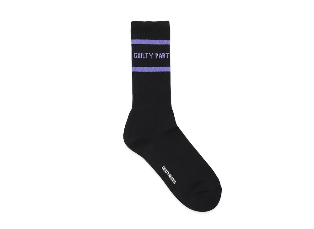 WACKO MARIA Logo Jacquard Socks "Black/Purple"