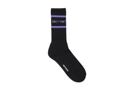 WACKO MARIA Logo Jacquard Socks "Black/Purple"