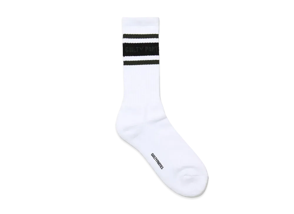 WACKO MARIA Logo Jacquard Socks "White/Green"