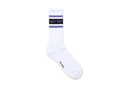 WACKO MARIA Logo Jacquard Socks "White/Purple"