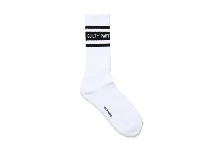 WACKO MARIA Logo Jacquard Socks "White/Black"