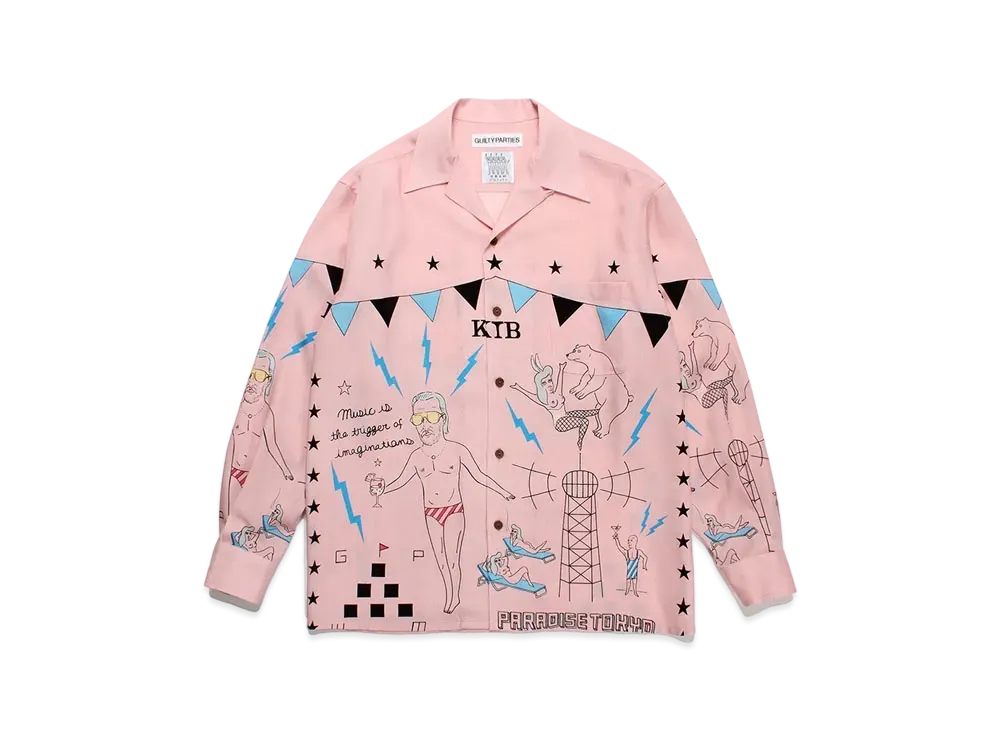 WACKO MARIA World Peace Project Hawaiian Shirt Type-1 "Pink"