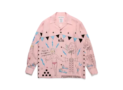 WACKO MARIA World Peace Project Hawaiian Shirt Type-1 "Pink"