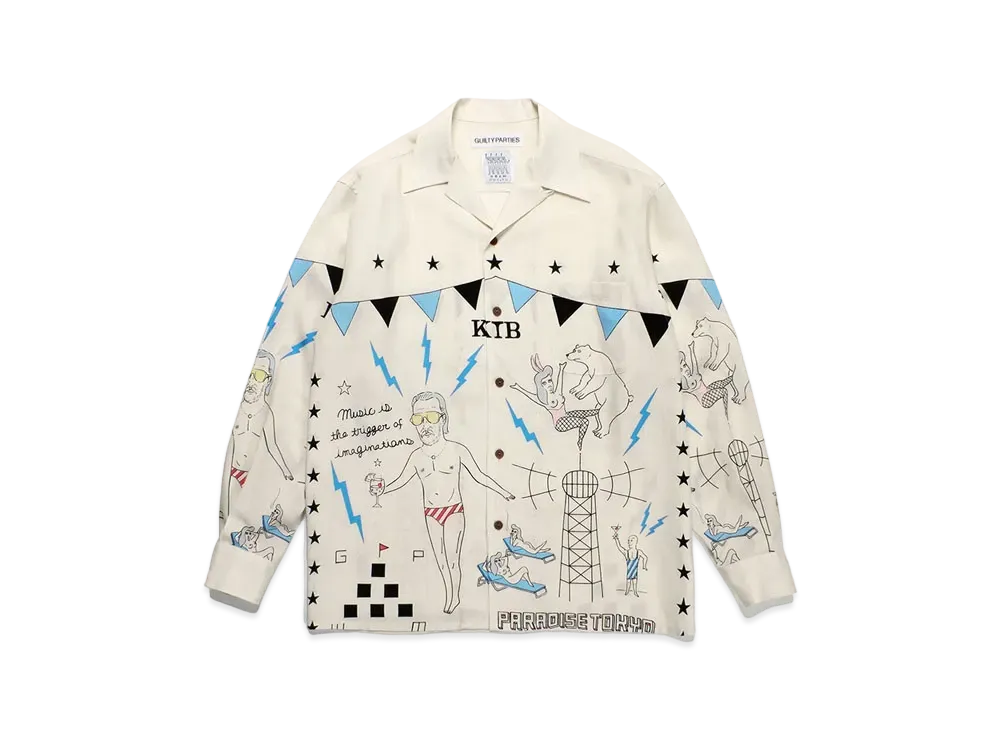 WACKO MARIA World Peace Project Hawaiian Shirt Type-1 "White"