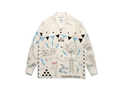 WACKO MARIA World Peace Project Hawaiian Shirt Type-1 "White"