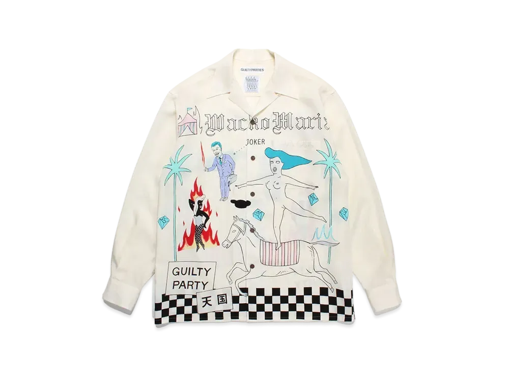 WACKO MARIA World Peace Project Hawaiian Shirt Type-2 "White"