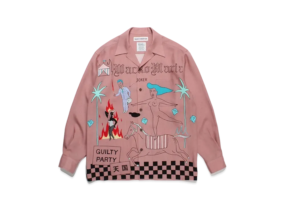 WACKO MARIA World Peace Project Hawaiian Shirt Type-2 "Pink"