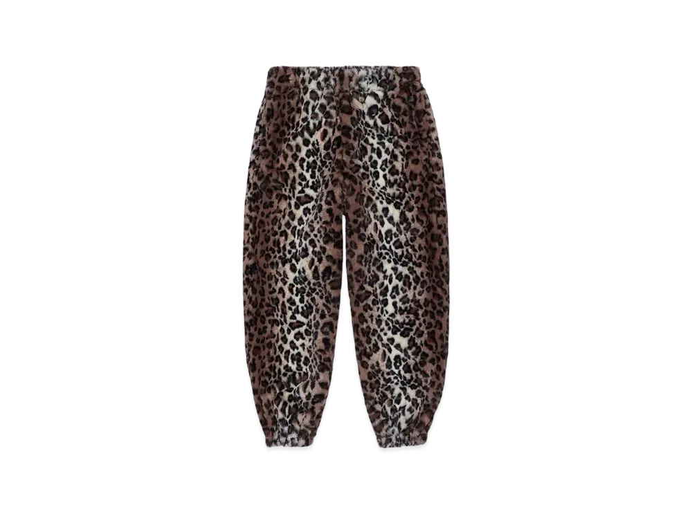 WACKO MARIA Faux Leopard Fur Track Pants "Beige"