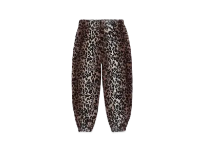 WACKO MARIA Faux Leopard Fur Track Pants "Beige"