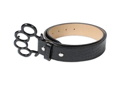 WACKO MARIA Johnny / Leather Belt "Crocodile Embossed"