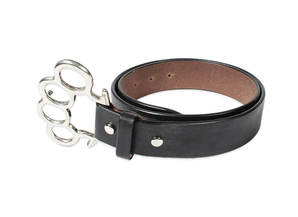 WACKO MARIA Johnny / Leather Belt "Black"