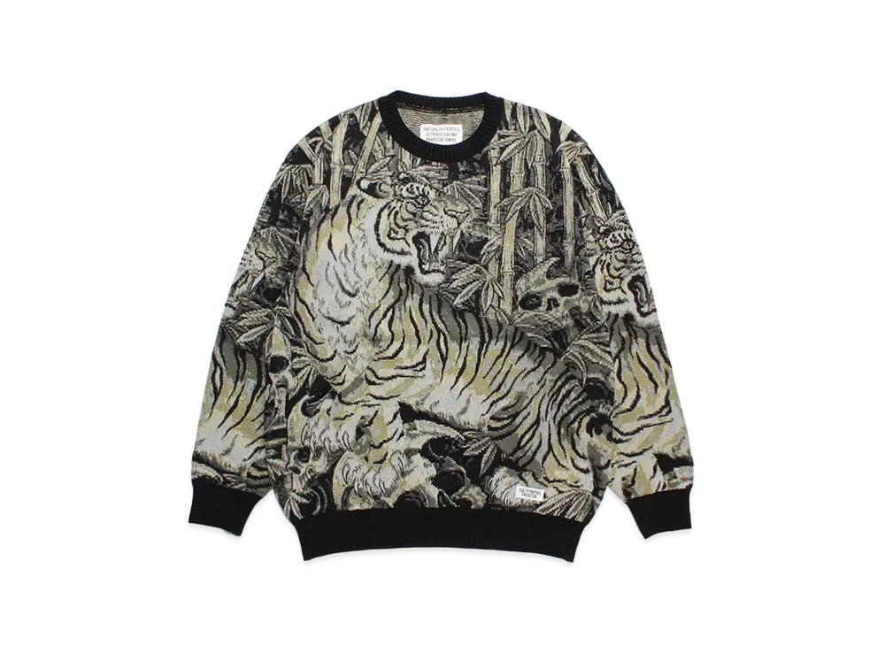 WACKO MARIA Tim Lehi / Knit Jacquard Sweater "Olive"