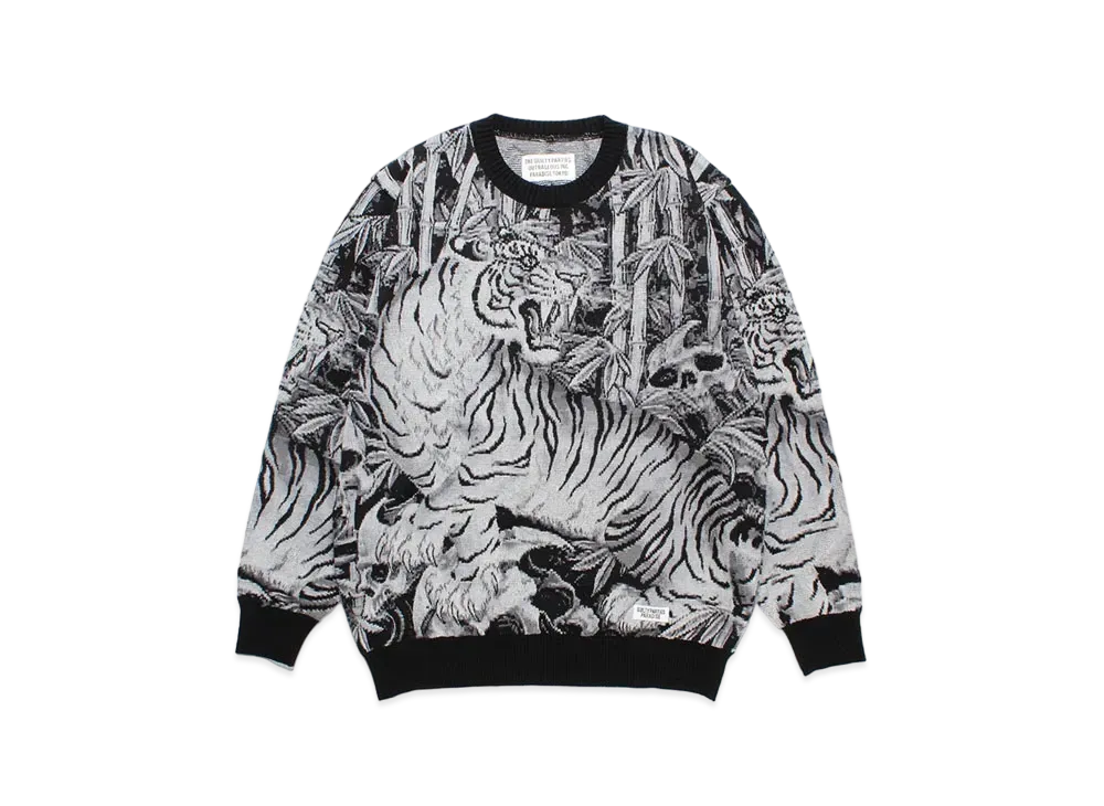 WACKO MARIA Tim Lehi / Knit Jacquard Sweater "Gray"