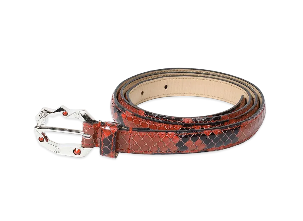 WACKO MARIA x WOLF'S HEAD / Python Leather Belt 