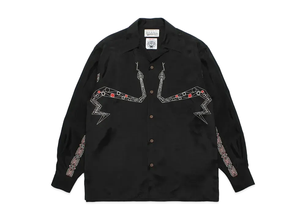 WACKO MARIA x WOLF'S HEAD / 50's Shirt "Black"