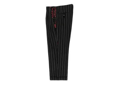 WACKO MARIA x WOLF'S HEAD / Striped Rockabilly Pants "Black/Black"