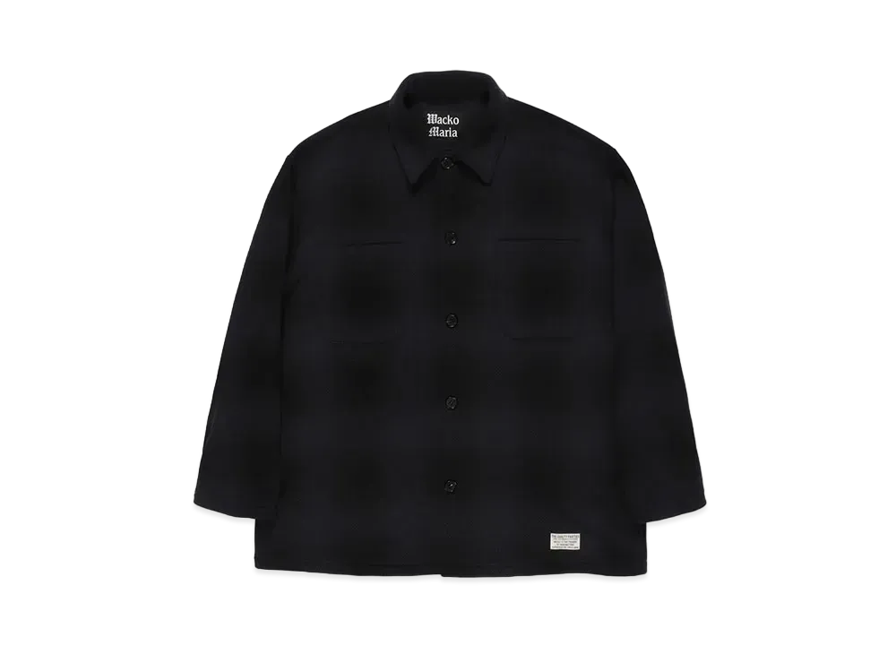 WACKO MARIA Check Fleece Shirt Jacket "Black"