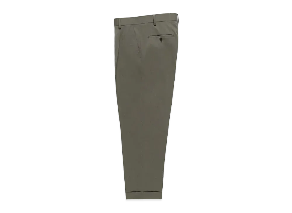 WACKO MARIA x DORMEUIL / Pleated Trousers (Type-1) "Gray Green"