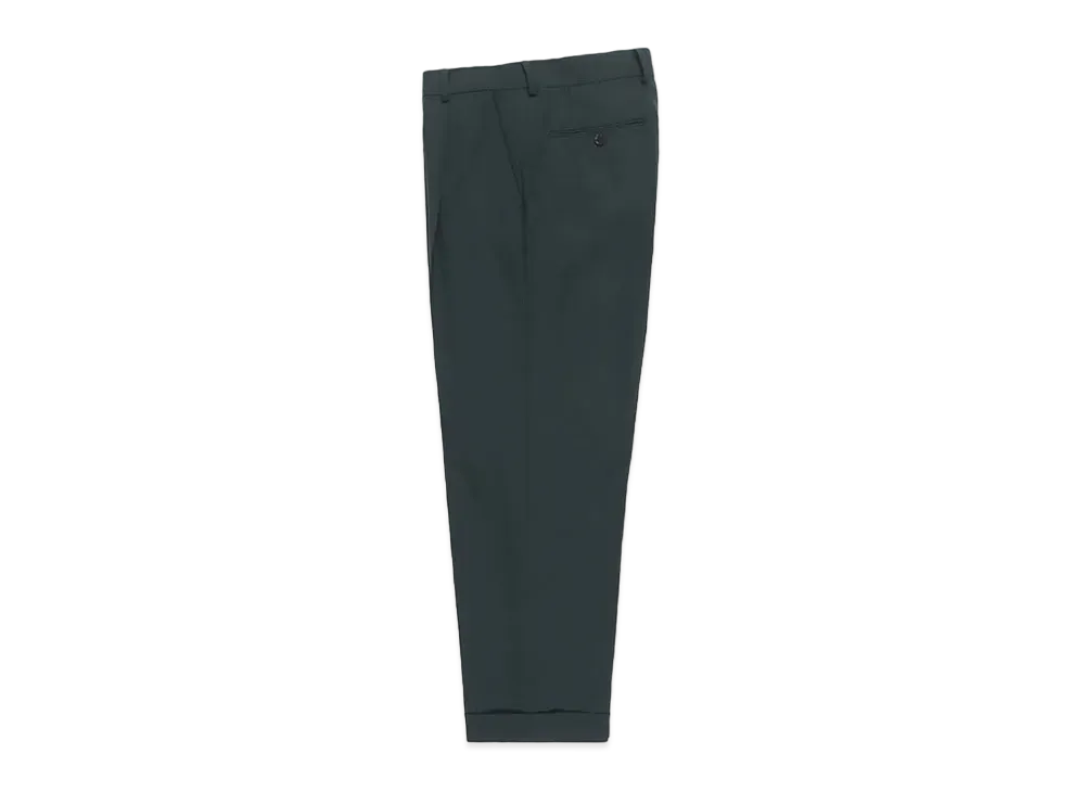 WACKO MARIA x DORMEUIL / Pleated Trousers (Type-2) "Dark Khaki"