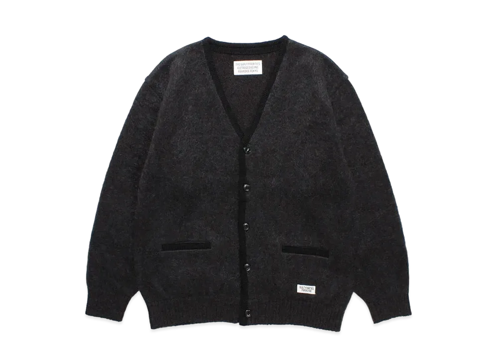 WACKO MARIA Marble Mohair Knit Cardigan "Charcoal"