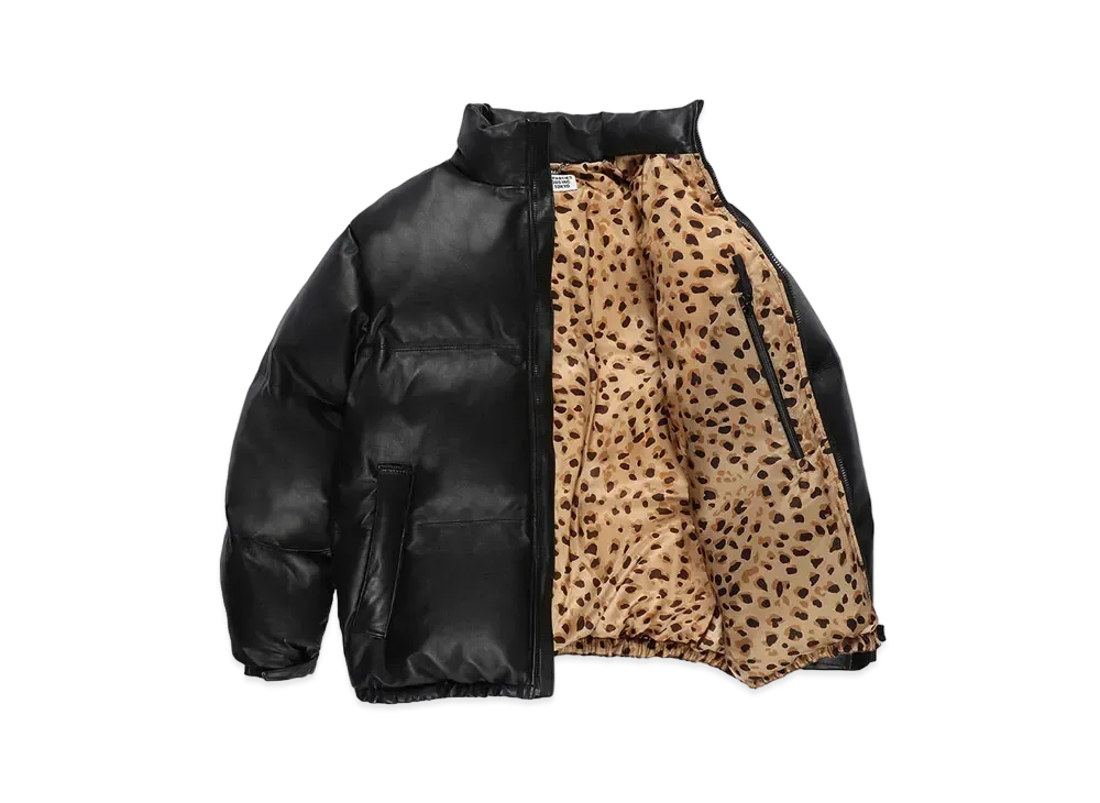 WACKO MARIA Leather Down Jacket "Black"