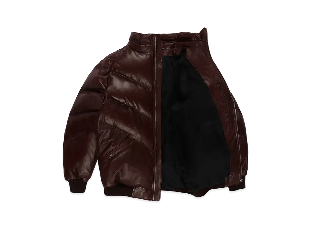 WACKO MARIA Leather Down Jacket "Brown"
