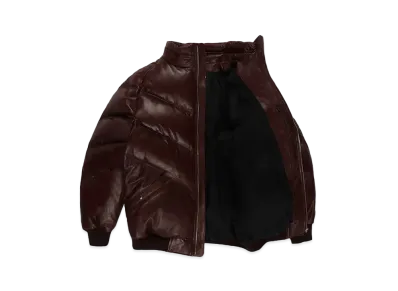 WACKO MARIA Leather Down Jacket "Brown"