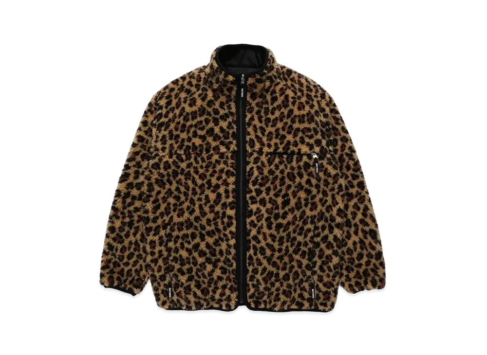WACKO MARIA Reversible Leopard Boa Flece Jacket "Beige"
