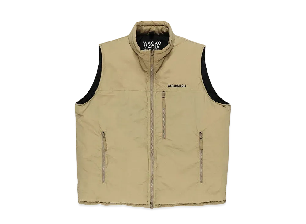 WACKO MARIA Nylon Padding Vest "Beige"