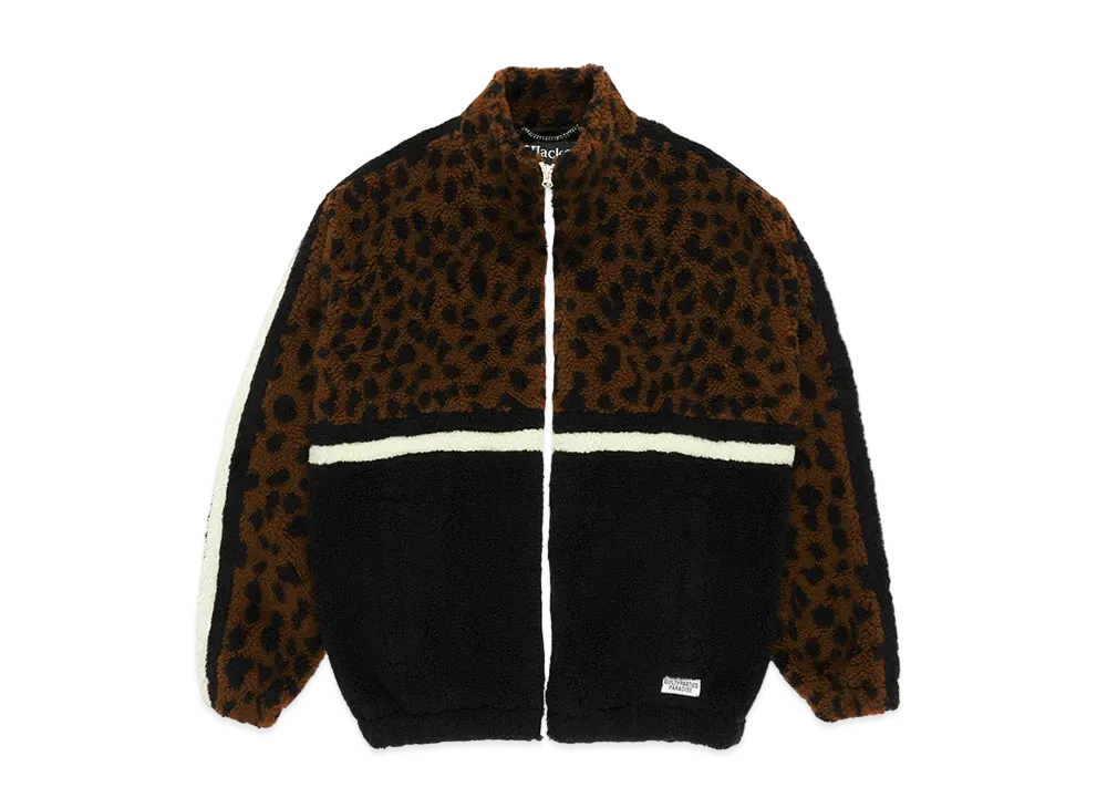 WACKO MARIA Leopard Boa Track Jacket "Brown"