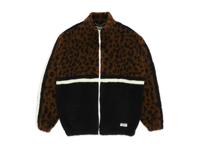 WACKO MARIA Leopard Boa Track Jacket "Brown"