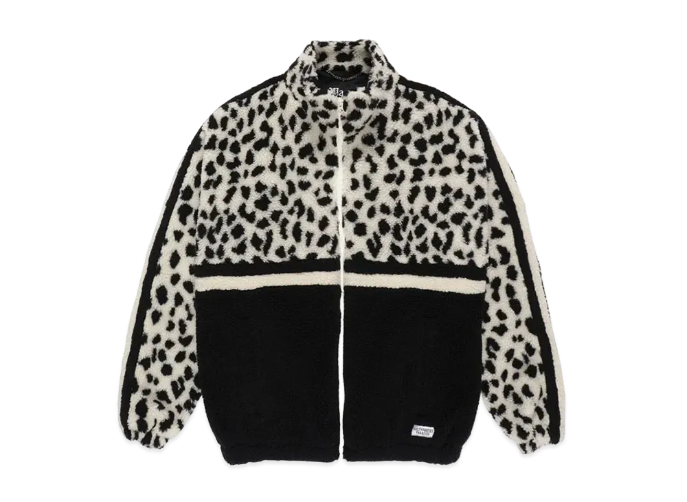 WACKO MARIA Leopard Boa Track Jacket "White"