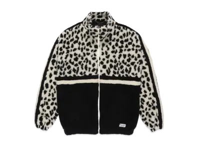WACKO MARIA Leopard Boa Track Jacket "White"