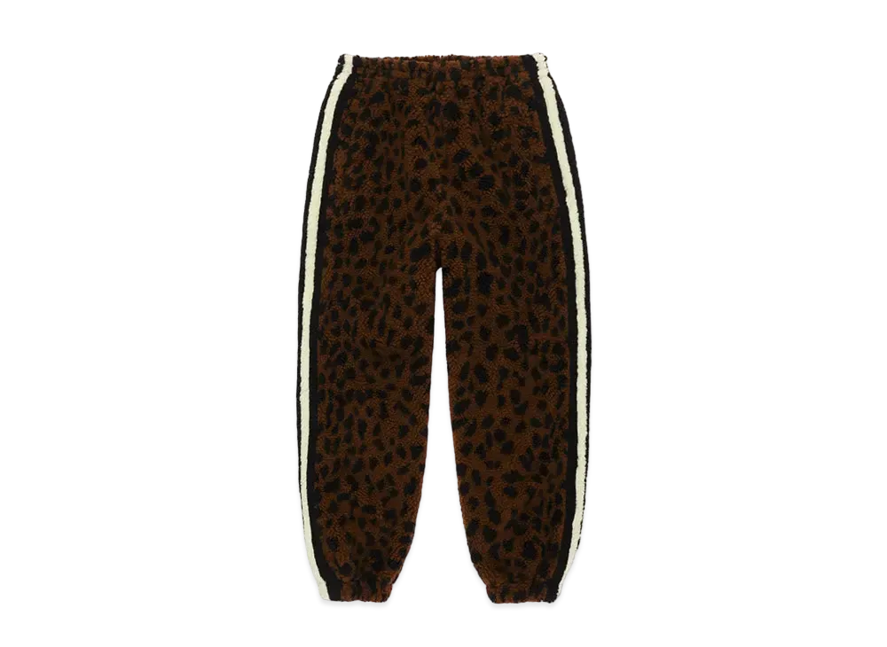 WACKO MARIA Leopard Boa Track Pants "Brown"