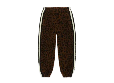 WACKO MARIA Leopard Boa Track Pants "Brown"