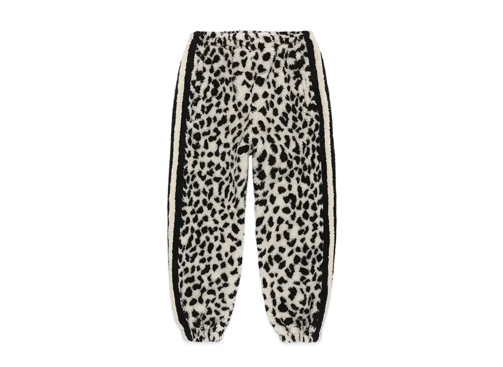 WACKO MARIA Leopard Boa Track Pants "White"