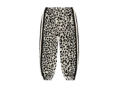WACKO MARIA Leopard Boa Track Pants "White"