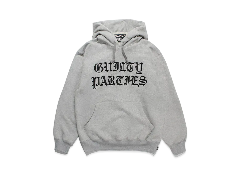 WACKO MARIA Heavy Weight Pull Over Hooded Sweat Shirt "Gray"