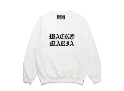 WACKO MARIA Heavy Weight Crew Neck Sweat Shirt "White"
